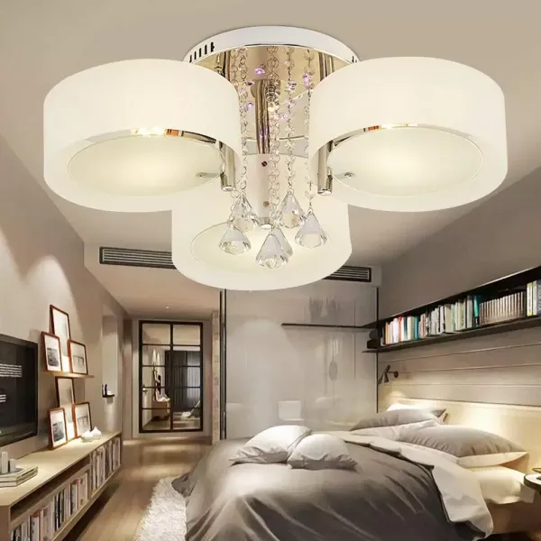 Závěsné lustrové LED světlo E27 Křišťálové závěsné svítidlo Stropní světlo do obývacího pokoje Jídelna Bar Kavárna (3 hlavy) Závěsné lustrové LED světlo E27 Křišťálové závěsné svítidlo Stropní světlo do obývacího pokoje Jídelna Bar Kavárna (3 hlavy)