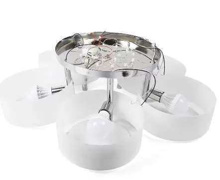 LED křišťálové stropní svítidlo, moderní závěsné svítidlo, energeticky úsporné, nastavitelné, s dálkovým ovládáním (5 hlav)
