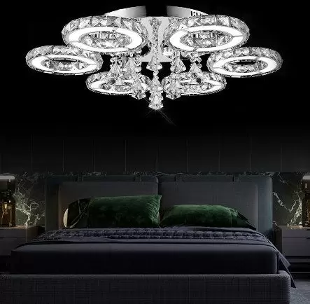 Křišťálové LED stropní svítidlo, stmívatelné, s dálkovým ovládáním, moderní stropní svítidlo do obývacího pokoje, kuchyně, ložnice, jídelny