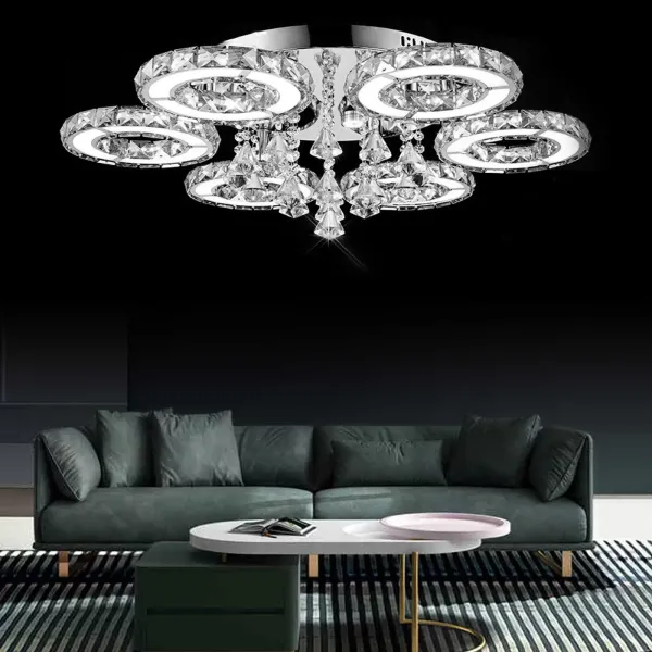 Křišťálové LED stropní svítidlo, stmívatelné, s dálkovým ovládáním, moderní stropní svítidlo do obývacího pokoje, kuchyně, ložnice, jídelny Křišťálové LED stropní svítidlo, stmívatelné, s dálkovým ovládáním, moderní stropní svítidlo do obývacího pokoje, kuchyně, ložnice, jídelny