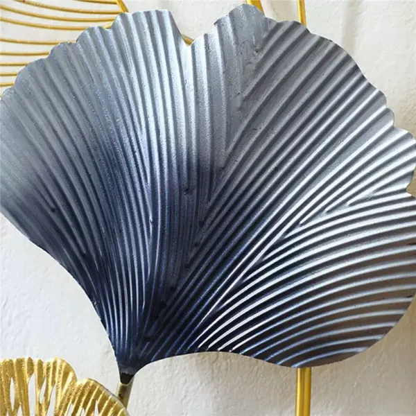 CNCEST 2ks 3D kovová nástěnná dekorace Ginkgo Leaves do obývacího pokoje Zlaté listy kovová nástěnná dekorace s rámem CNCEST 2ks 3D kovová nástěnná dekorace Ginkgo Leaves do obývacího pokoje Zlaté listy kovová nástěnná dekorace s rámem