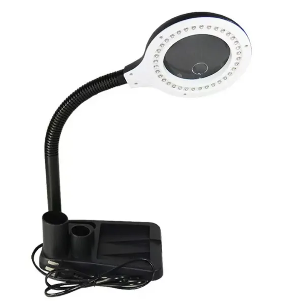 Profesionální LED lupa - Stojanová lupa - 11 W - Objektiv 85 mm - S 5násobnou lupou