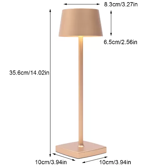 3,5W dobíjecí LED stolní lampa, bezdrátová noční lampa, vhodná pro zahradu/stůl/noční stolek
