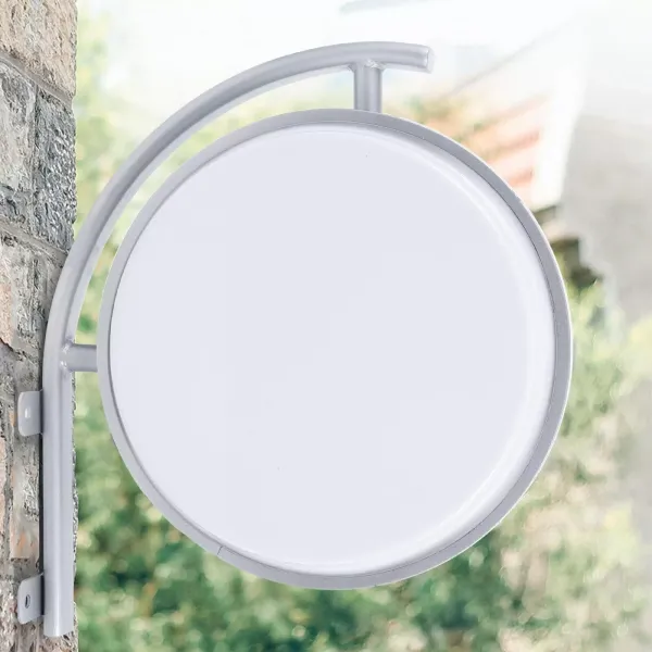 Oboustranná kulatá LED krabička - Průměr: 40 cm - S 1,5 m napájecím kabelem. Oboustranná kulatá LED krabička - Průměr: 40 cm - S 1,5 m napájecím kabelem.