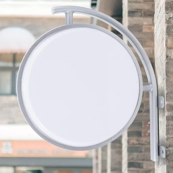 Oboustranná kulatá LED krabička - Průměr: 40 cm - S 1,5 m napájecím kabelem.