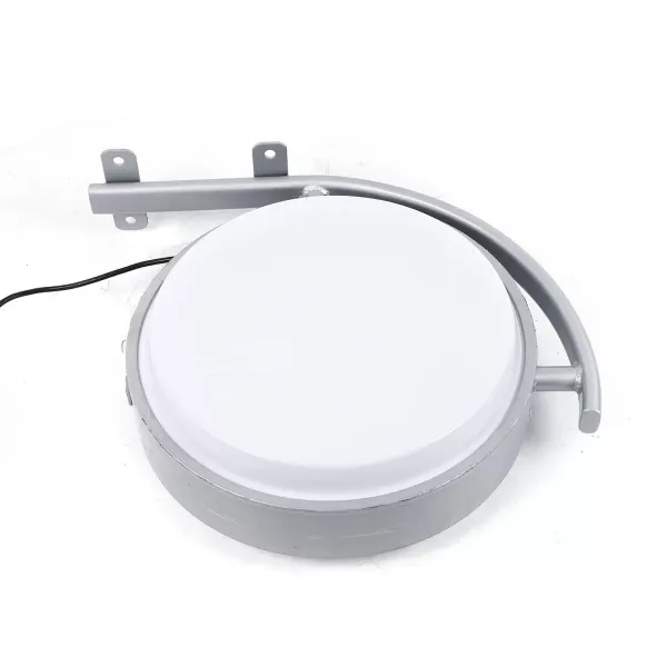 Oboustranná kulatá LED krabička - Průměr: 40 cm - S 1,5 m napájecím kabelem. Oboustranná kulatá LED krabička - Průměr: 40 cm - S 1,5 m napájecím kabelem.