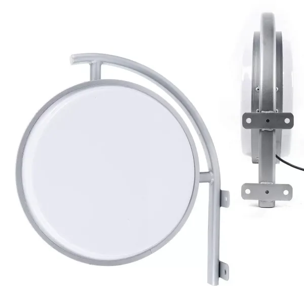 Oboustranná kulatá LED krabička - Průměr: 40 cm - S 1,5 m napájecím kabelem.