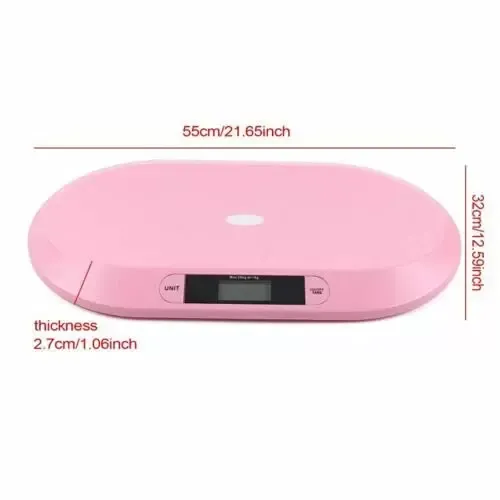 Elektronická dětská váha, dětská váha s LCD displejem pro novorozence od 30 g do 20 kg, sleduje růst vašeho dítěte