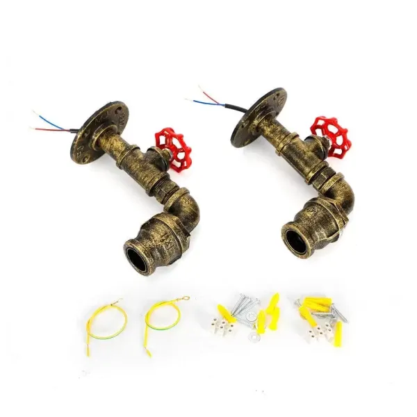 Sada 2 nástěnných retro kovových trubicových lamp pro domácnosti, jako jsou bary, kavárny, uličky. Sada 2 nástěnných retro kovových trubicových lamp pro domácnosti, jako jsou bary, kavárny, uličky.