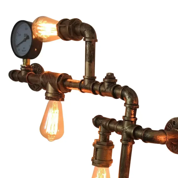 Kovová nástěnná lampa s vodní trubicí Creative Industrial 5 žárovek nástěnná lampa do obývacího pokoje Restaurace Kavárna Bar