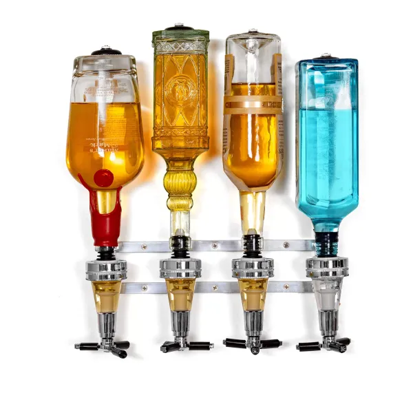 4X 25ML nástěnný držák, 4 láhve vinný likér držák držák piva držák na zeď 4X 25ML nástěnný držák, 4 láhve vinný likér držák držák piva držák na zeď