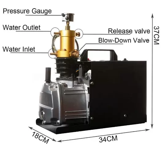 300bar 4500PSI dvoustupňové vysokotlaké elektrické kompresorové čerpadlo 30MPA