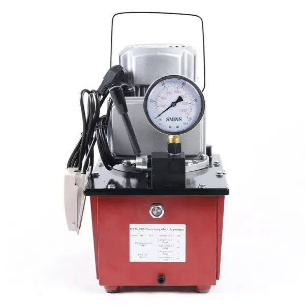 Hydraulické čerpadlo Elektrohydraulické čerpadlo 2-70Mpa Hydraulické čerpadlo 750W s olejovým potrubím Elektrické hydraulické čerpadlo 750W Jednočinný ruční ventil 10000 PSI
