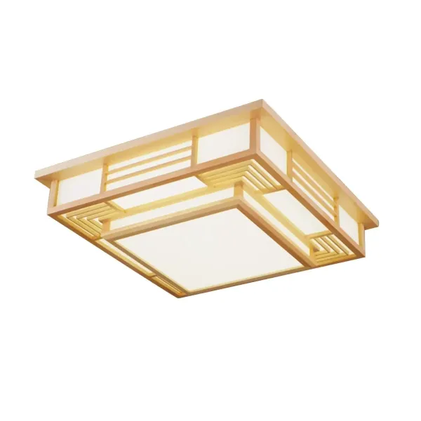 Japonské stropní svítidlo LED, stropní svítidlo z masivního dřeva, kreativní geometrie, stropní svítidlo do obývacího pokoje Japonské stropní svítidlo LED, stropní svítidlo z masivního dřeva, kreativní geometrie, stropní svítidlo do obývacího pokoje