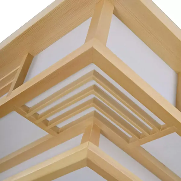 Japonské stropní svítidlo LED, stropní svítidlo z masivního dřeva, kreativní geometrie, stropní svítidlo do obývacího pokoje Japonské stropní svítidlo LED, stropní svítidlo z masivního dřeva, kreativní geometrie, stropní svítidlo do obývacího pokoje