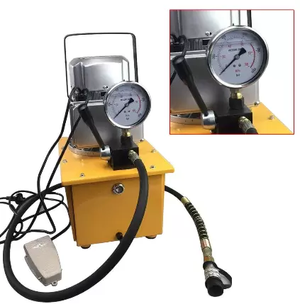 Elektrické hydraulické čerpadlo 750 W 0,6-5 l/min Elektrické hydraulické čerpadlo s ručním ventilem pro ovládání vratného oleje.