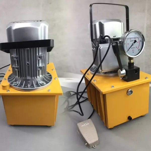 Elektrické hydraulické čerpadlo 750 W 0,6-5 l/min Elektrické hydraulické čerpadlo s ručním ventilem pro ovládání vratného oleje.