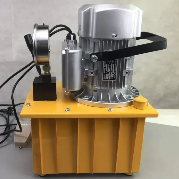 Elektrické hydraulické čerpadlo 750 W 0,6-5 l/min Elektrické hydraulické čerpadlo s ručním ventilem pro ovládání vratného oleje.