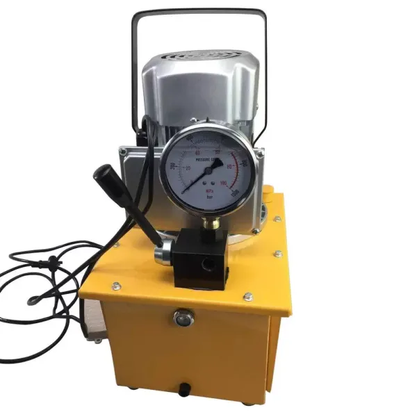 Elektrické hydraulické čerpadlo 750 W 0,6-5 l/min Elektrické hydraulické čerpadlo s ručním ventilem pro ovládání vratného oleje. Elektrické hydraulické čerpadlo 750 W 0,6-5 l/min Elektrické hydraulické čerpadlo s ručním ventilem pro ovládání vratného oleje.