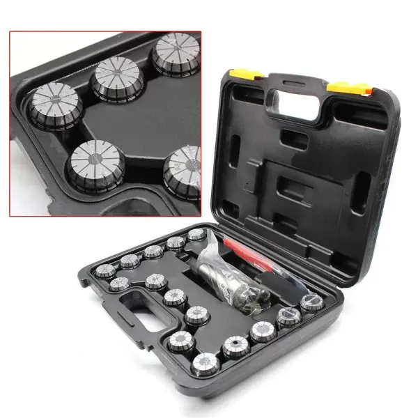 15dílná sada kleštin ER32 470E s kleštinou 2-20mm MK3 M12+ klíč Precision Metal MT3 ER32 M12 Kleštinové sklíčidlo M12*1,75 se sadou kleštin ER32