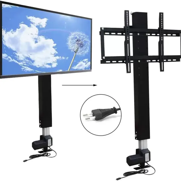 Elektrický televizní stojan výškově nastavitelný 700 mm Dálkové ovládání pro 26" až 57" TV Elektrický televizní stojan výškově nastavitelný 700 mm Dálkové ovládání pro 26" až 57" TV