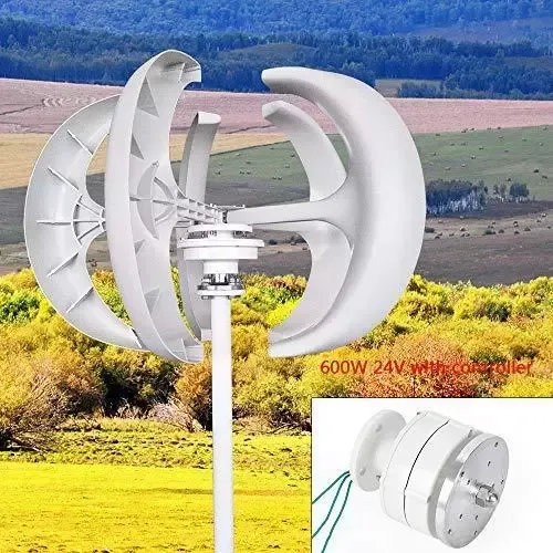 600W 24V vertikální 5listý generátor větrné turbíny Osa lucerny s ovladačem 600W 24V vertikální 5listý generátor větrné turbíny Osa lucerny s ovladačem