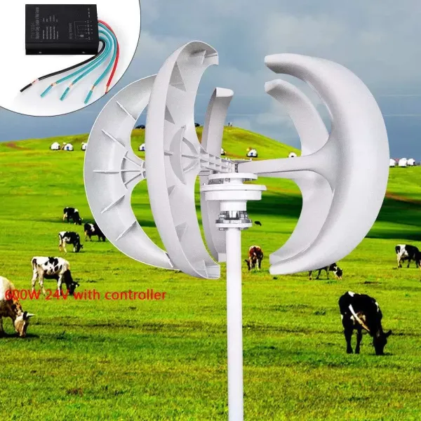 600W 24V vertikální 5listý generátor větrné turbíny Osa lucerny s ovladačem 600W 24V vertikální 5listý generátor větrné turbíny Osa lucerny s ovladačem