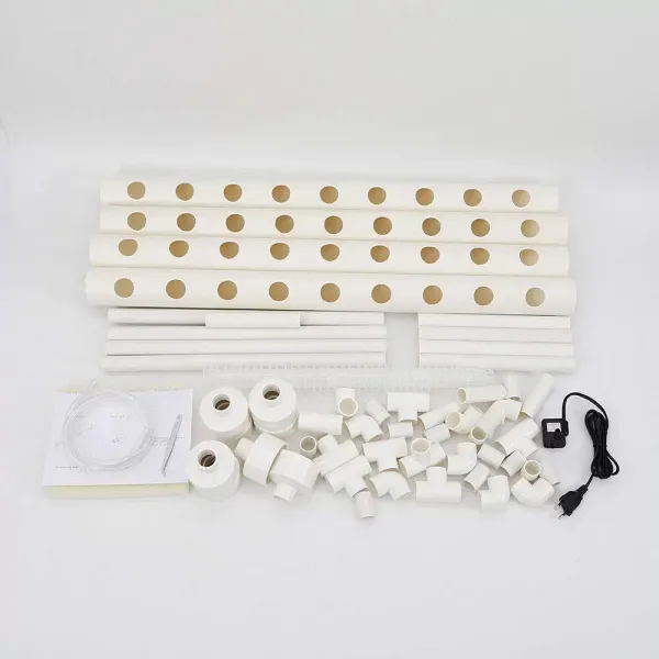 4 trubice 36 slotů Hydroponický pěstební systém PVC U Hydroponic Grow Kit Bílá. 4 trubice 36 slotů Hydroponický pěstební systém PVC U Hydroponic Grow Kit Bílá.