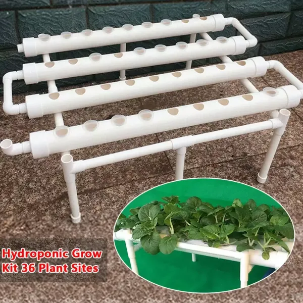 4 trubice 36 slotů Hydroponický pěstební systém PVC U Hydroponic Grow Kit Bílá. 4 trubice 36 slotů Hydroponický pěstební systém PVC U Hydroponic Grow Kit Bílá.