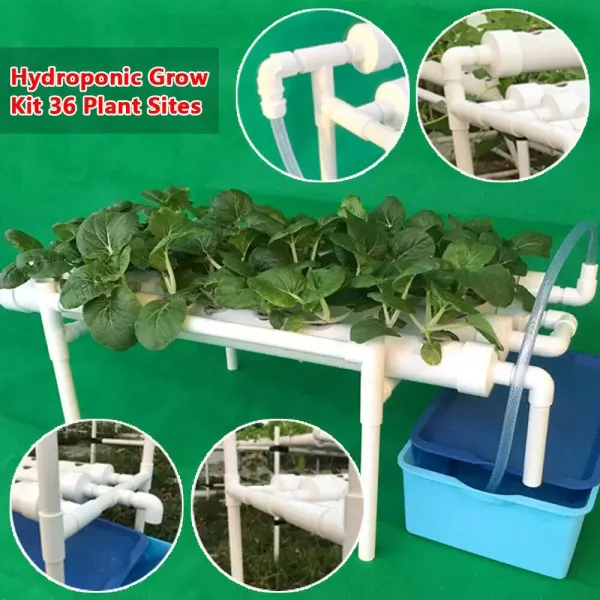 4 trubice 36 slotů Hydroponický pěstební systém PVC U Hydroponic Grow Kit Bílá. 4 trubice 36 slotů Hydroponický pěstební systém PVC U Hydroponic Grow Kit Bílá.