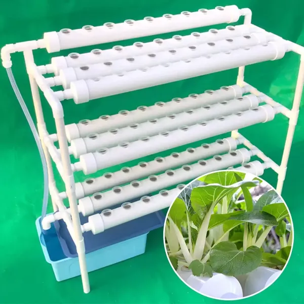 Hydroponická sada pro pěstování zeleniny PVC hydroponická trubka – sada pro hydroponické pěstování 90 míst 10 trubek