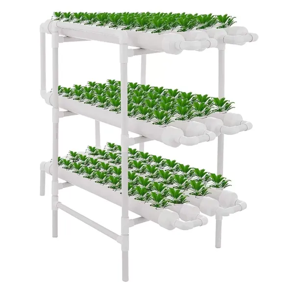 Sada pro hydroponické pěstování PVC - Systém hydroponického pěstování - Sada pro hydroponické pěstování - 3 vrstvy - 108 slotů - 12 trubek Sada pro hydroponické pěstování PVC - Systém hydroponického pěstování - Sada pro hydroponické pěstování - 3 vrstvy - 108 slotů - 12 trubek