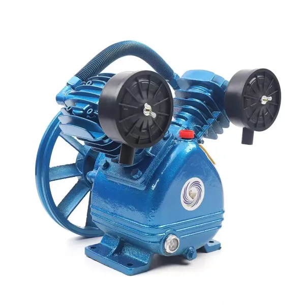 1500W 115PSI 2HP Doppelzylinder vzduchové kompresorové čerpadlo ve stylu V se 2 písty Hlavové čerpadlo vzduchového kompresoru ve stylu V Dvouválcový jednostupňový 2HP 115PSI