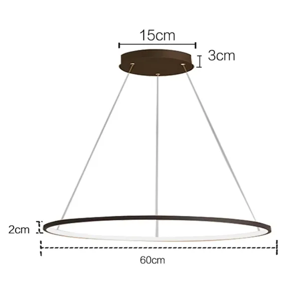 Living Sleep LED závěsná svítidla Osvětlení jídelny Zlaté kyvadlové lampy (barva kávy)