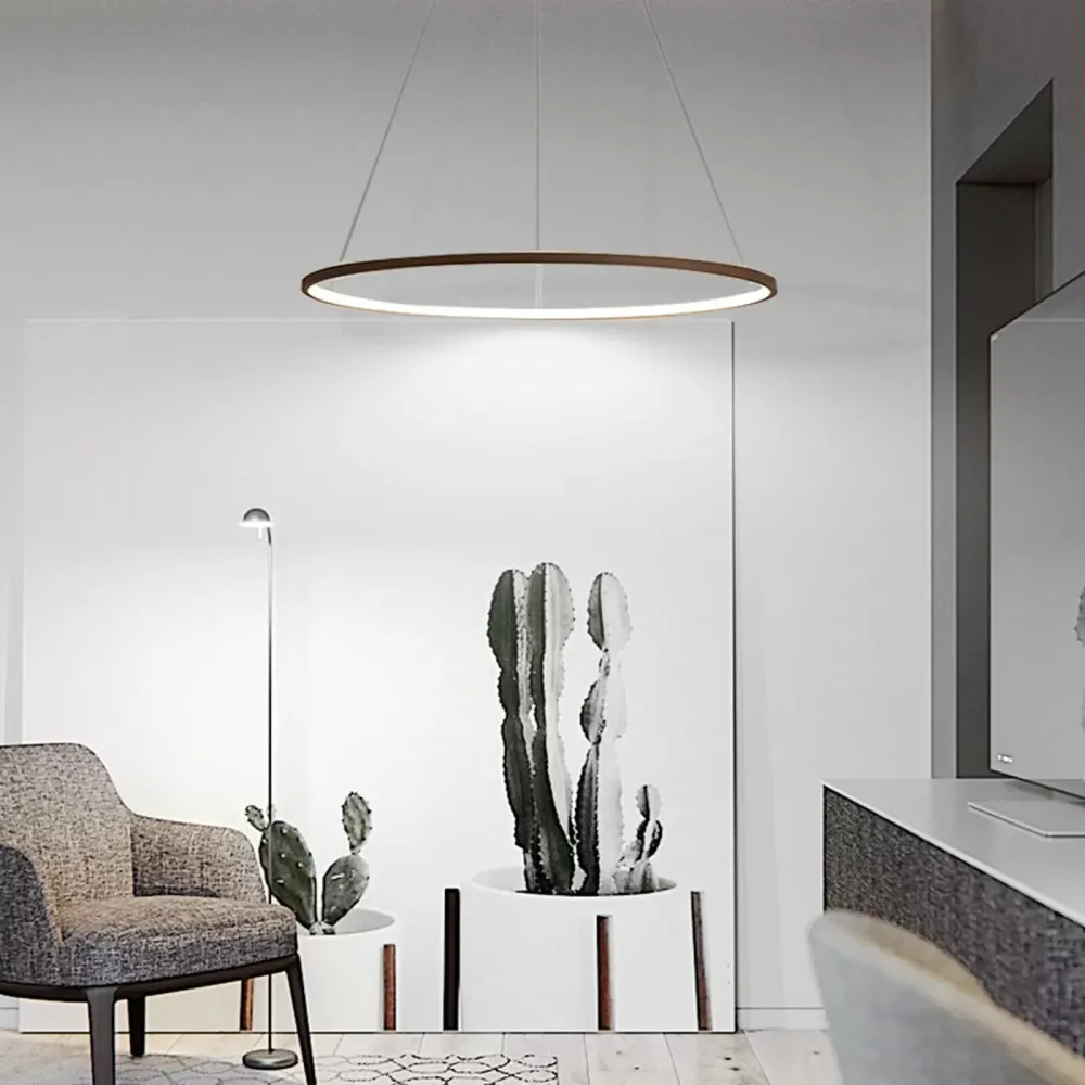 Living Sleep LED závěsná svítidla Osvětlení jídelny Zlaté kyvadlové lampy (barva kávy)