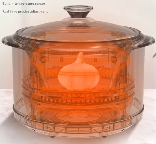 Automatický fermentor na černý česnek - 6L - Fermentační stroj na černý česnek - fialový - 90W - Domácí černý česnek