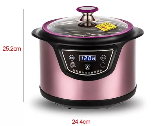 Automatický fermentor na černý česnek - 6L - Fermentační stroj na černý česnek - fialový - 90W - Domácí černý česnek
