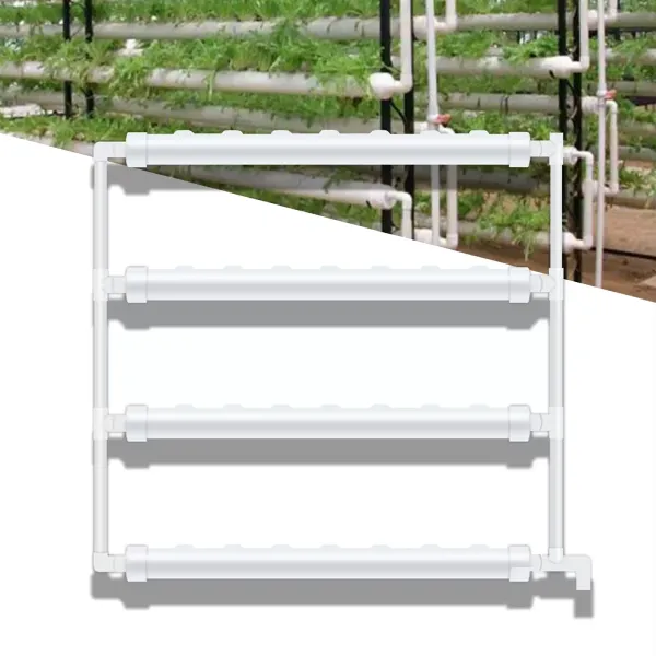 Hydroponický systém z PVC - Pro vodní pěstování - S vodní pumpou - Na balkon a zahradu