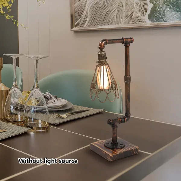 Parní průmyslová stolní lampa Kovová stolní lampa v punkovém stylu pro kancelářskou ložnici Parní průmyslová stolní lampa Kovová stolní lampa v punkovém stylu pro kancelářskou ložnici