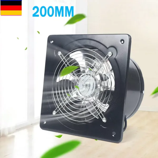 200mm průmyslový axiální ventilátor do okenní stěny, odtahový ventilátor, odtahový ventilátor