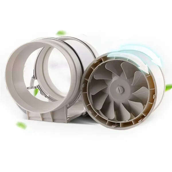 Trubkový ventilátor Ø 100 220 V s kuličkovým ložiskem Nízká hlučnost pro koupelnu, kuchyň, skleník (Ø100 HF-100P)