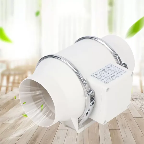 Trubkový ventilátor Ø 100 220 V s kuličkovým ložiskem Nízká hlučnost pro koupelnu, kuchyň, skleník (Ø100 HF-100P)