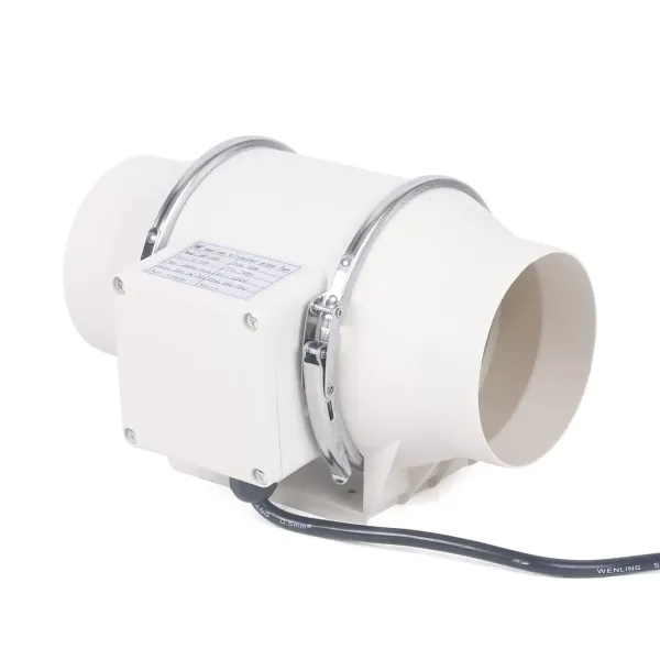 Trubkový ventilátor Ø 100 220 V s kuličkovým ložiskem Nízká hlučnost pro koupelnu, kuchyň, skleník (Ø100 HF-100P)