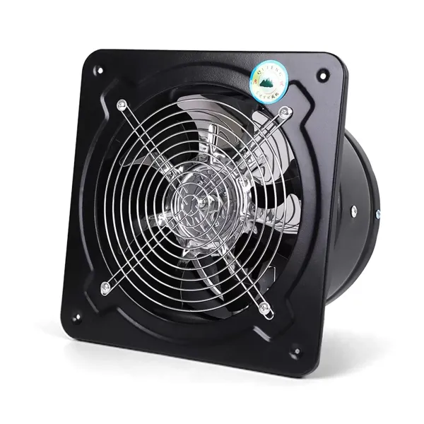 Koupelnový nástěnný ventilátor 180mm kovový ventilátor 220V do koupelny, kuchyně, WC