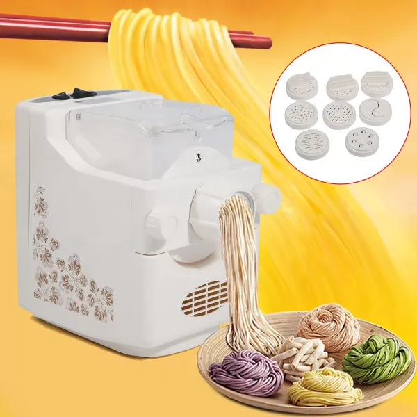 Elektrický výrobník těstovin 180 W, kapacita 500 g, multifunkční výrobník těstovin, 9 forem Elektrický výrobník těstovin 180 W, kapacita 500 g, multifunkční výrobník těstovin, 9 forem
