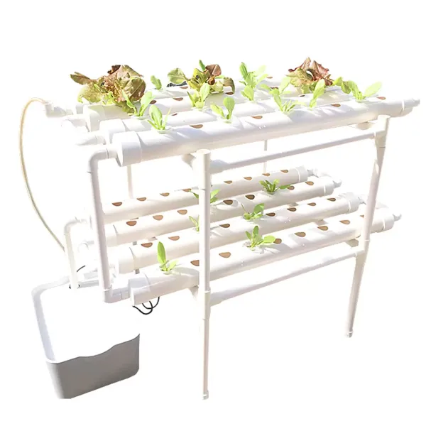 Hydroponic Grow Kit 2 vrstvy Balkonová hydroponie Hydroponie z PVC hadice s vodní pumpou
