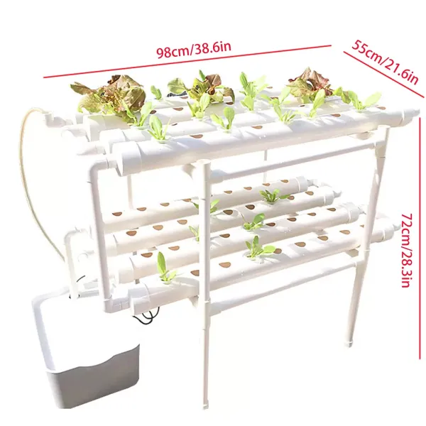 Hydroponic Grow Kit 2 vrstvy Balkonová hydroponie Hydroponie z PVC hadice s vodní pumpou