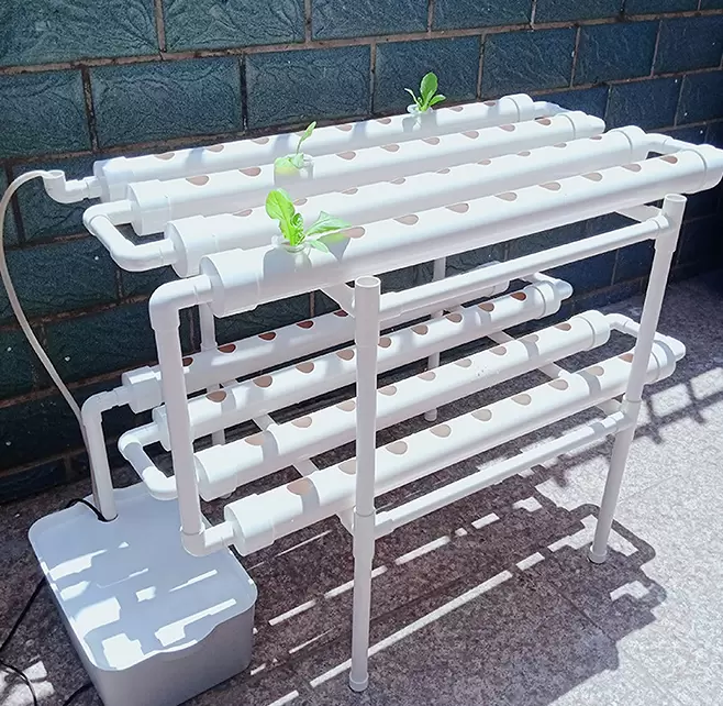 Hydroponic Grow Kit 2 vrstvy Balkonová hydroponie Hydroponie z PVC hadice s vodní pumpou