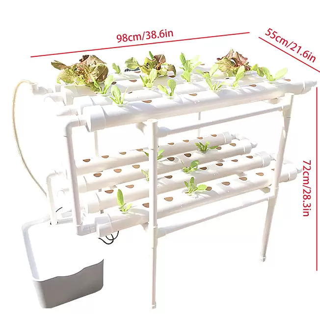 Hydroponic Grow Kit 2 vrstvy Balkonová hydroponie Hydroponie z PVC hadice s vodní pumpou