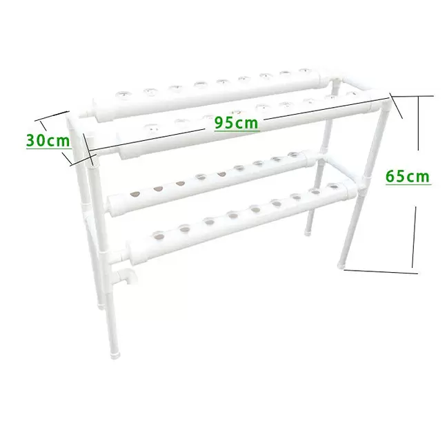Sada pro hydroponické pěstování 36 otvorů, 4 trubky – 2 vrstvy Hydroponický pěstební systém